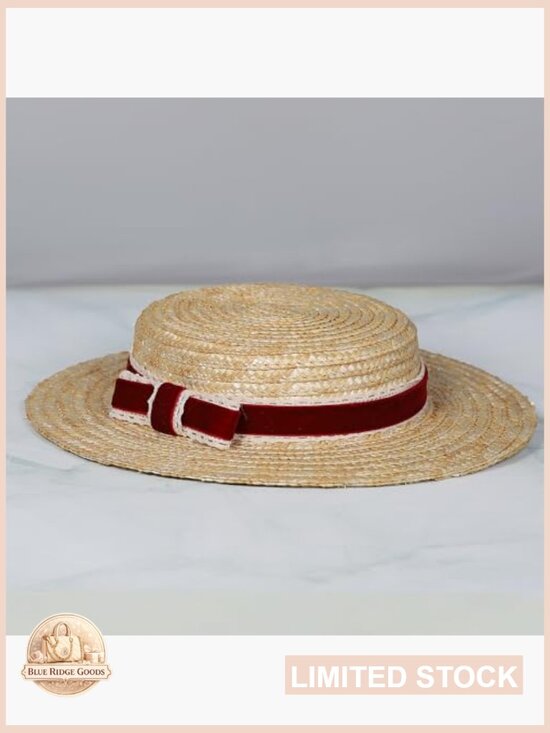 Straw Bowknot Hat Summer Boater Sun Hat Beach Cowgirl Fishing Jazz Fedora main image 5